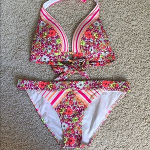 Victoria’s Secret push-up halter bikini set S